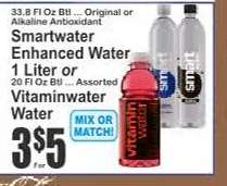Smartwater Enhanced Water or Vitaminwater