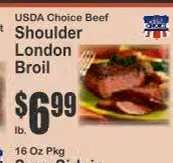 USDA Choice Beef Shoulder London Broil