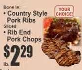 Country Style Pork Ribs / Rib End Pork Chops