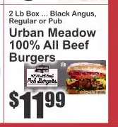 Urban Meadow 100% All Beef Burgers