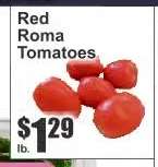 Red Roma Tomatoes