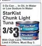 Starkist Chunk Light Tuna