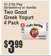 Two Good Greek Yogurt 4 Pack