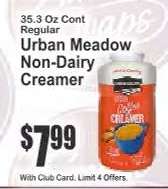 Urban Meadow Non-Dairy Creamer