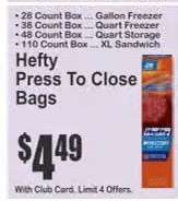 Hefty Press To Close Bags