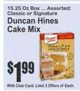 Duncan Hines Cake Mix