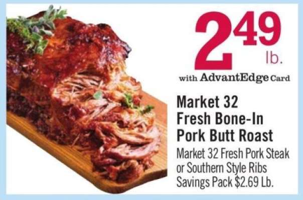 Market 32 Fresh Bone-In Pork Butt Roast