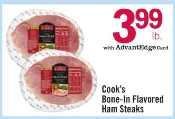 Cook's Bone-In Flavored Ham Steaks
