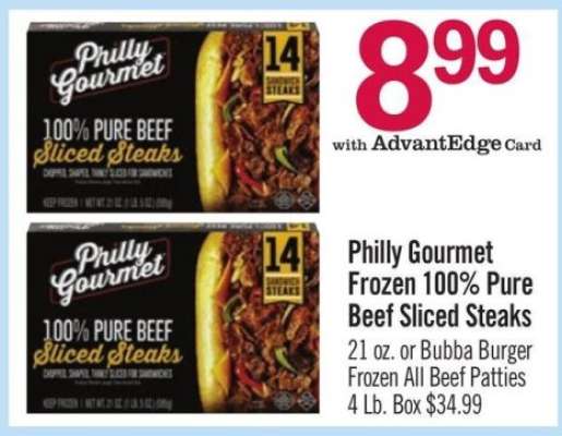 Philly Gourmet Frozen 100% Pure Beef Sliced Steaks