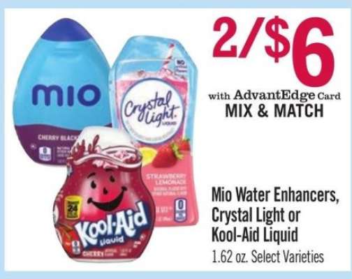 Mio Water Enhancers, Crystal Light or Kool-Aid Liquid