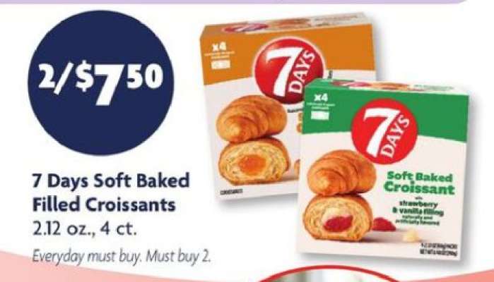 7 Days Soft Baked Filled Croissants