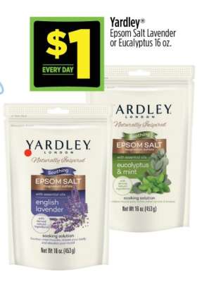 Yardley® Epsom Salt Lavender or Eucalyptus 16 oz.