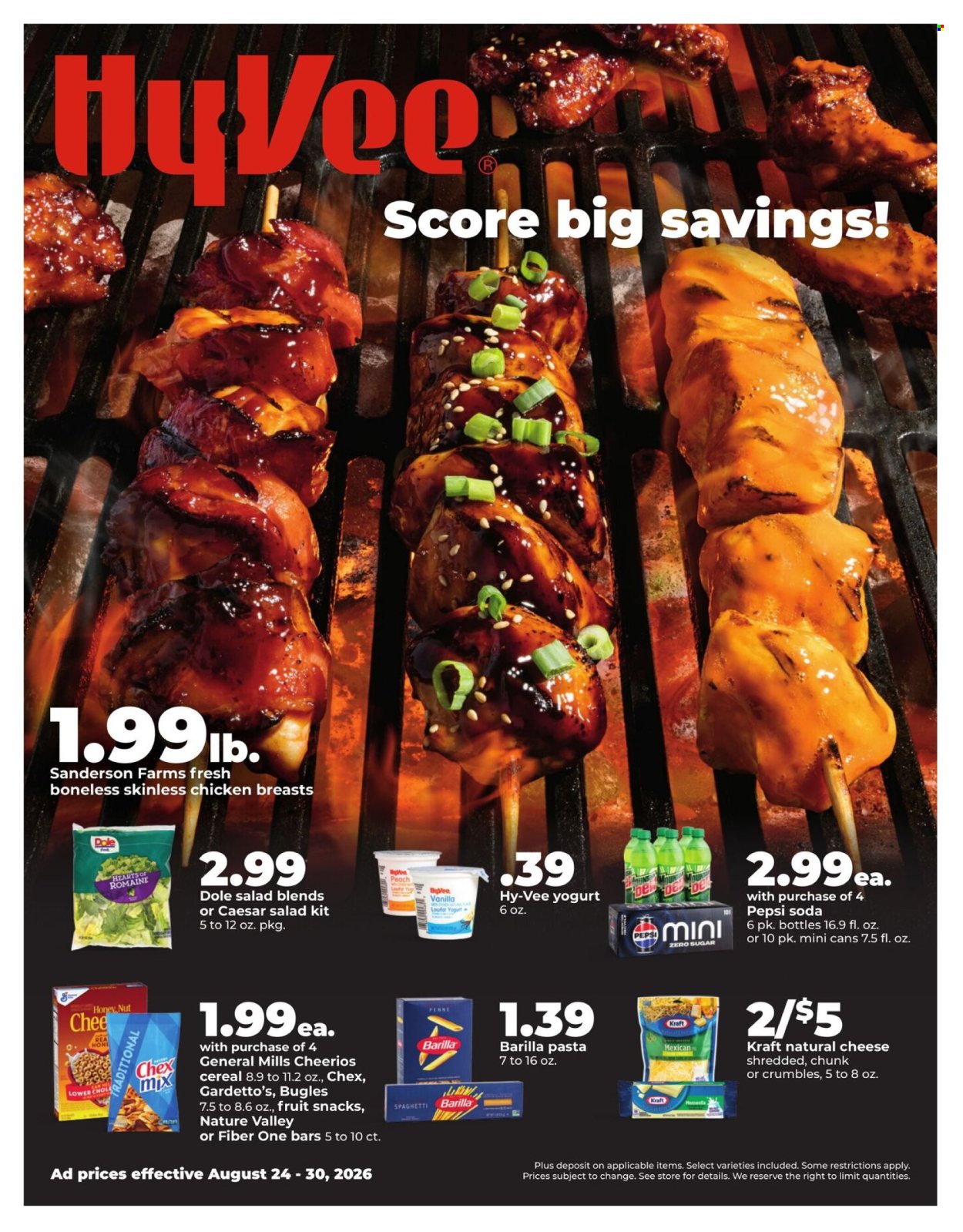 Hy-Vee ad - 08/24/2026 - 08/30/2026. Page 1