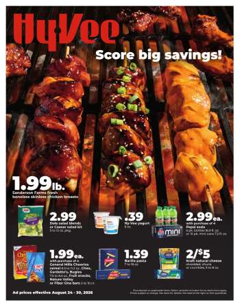 Hy-Vee Flyer - 08/24/2026 - 08/30/2026.