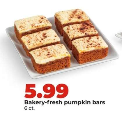Bakery-fresh pumpkin bars