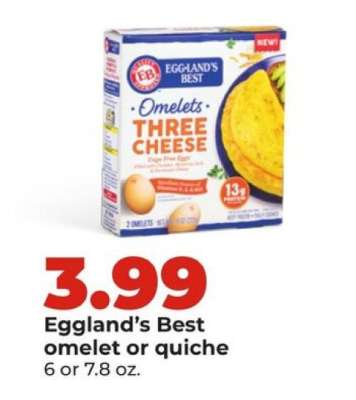 Eggland’s Best omelet or quiche