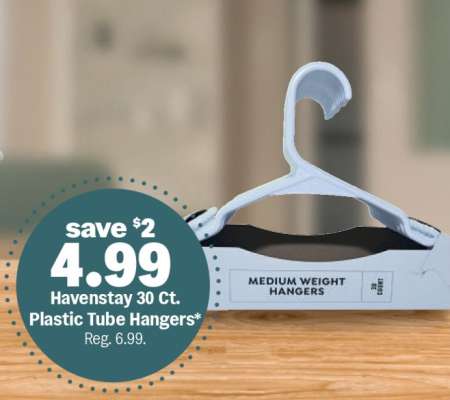 Havenstay 30 Ct. Plastic Tube Hangers