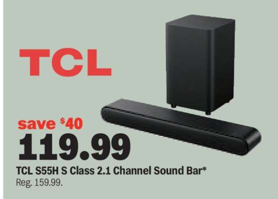TCL S55H S Class 2.1 Channel Sound Bar