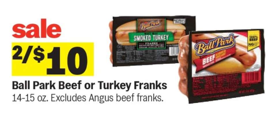 Ball Park Beef or Turkey Franks