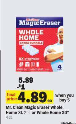 Mr. Clean Magic Eraser Whole Home XL 2 ct. or Whole Home XD*