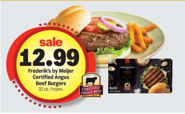 Frederik's by Meijer Certified Angus Beef Burgers