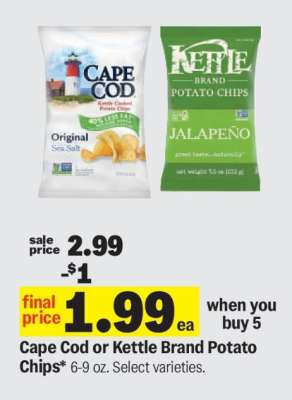 Cape Cod or Kettle Brand Potato Chips