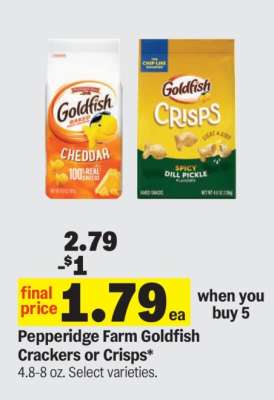 Pepperidge Farm Goldfish Crackers or Crisps