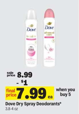 Dove Dry Spray Deodorants