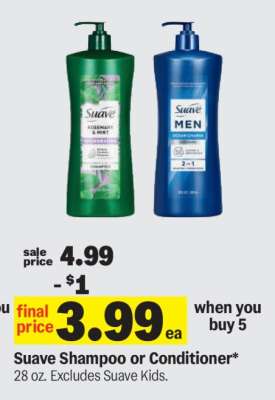 Suave Shampoo or Conditioner