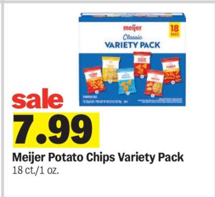 Meijer Potato Chips Variety Pack