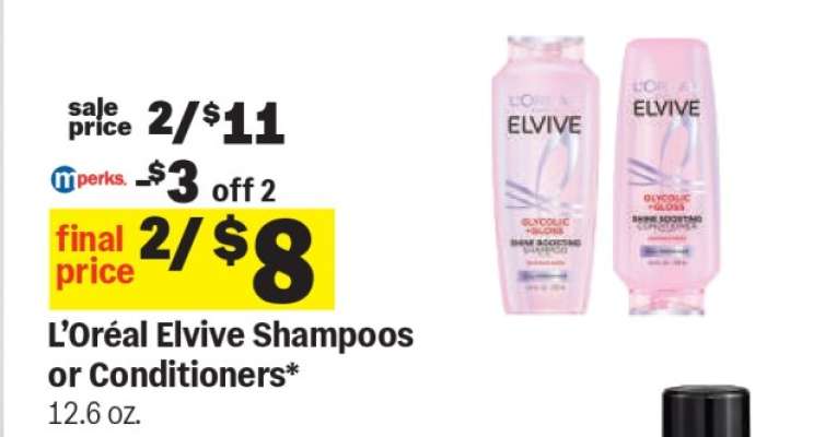 L'Oreal Elvive Shampoos or Conditioners*