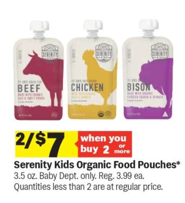 Serenity Kids Organic Food Pouches