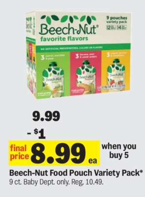 Beech-Nut Food Pouch Variety Pack
