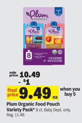 Plum Organic Food Pouch Variety Pack