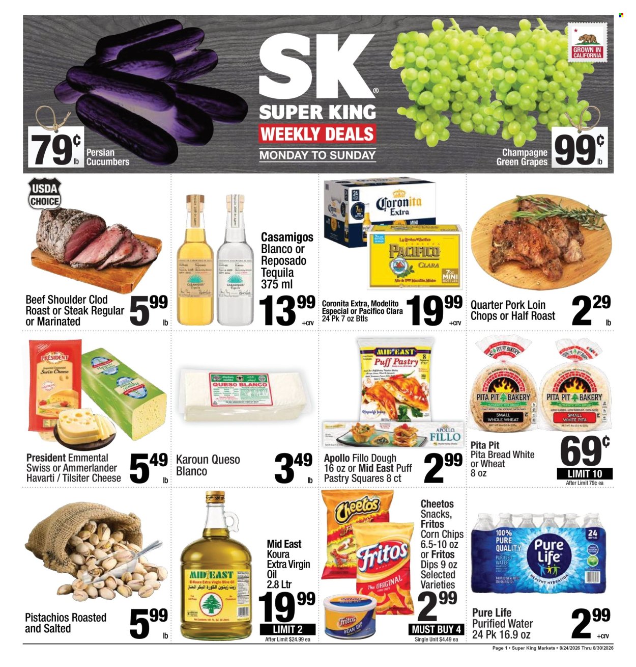 Super King Markets ad - 08/24/2026 - 08/30/2026. Page 1
