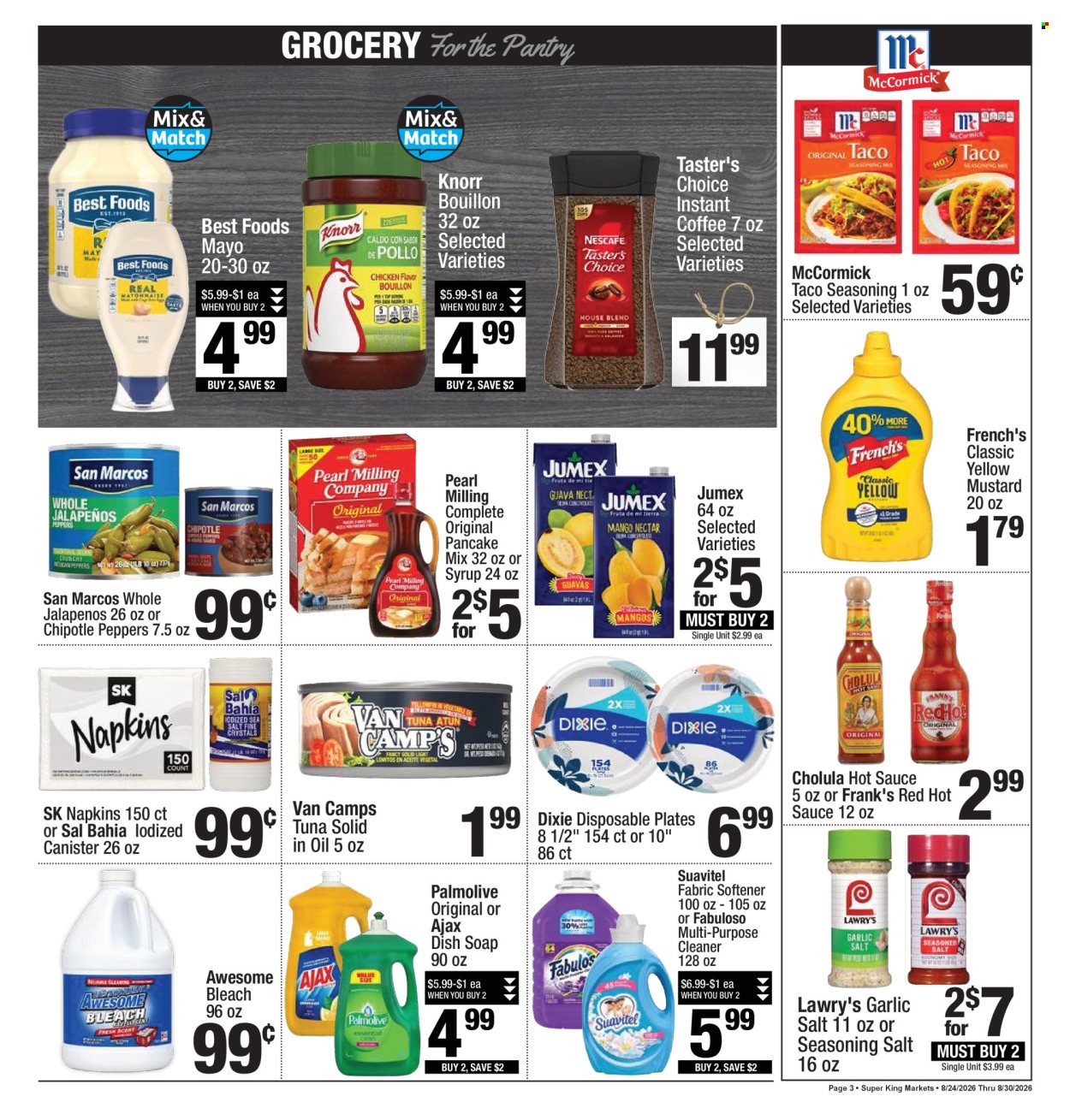 Super King Markets ad - 08/24/2026 - 08/30/2026. Page 3