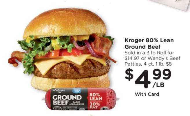 Kroger 80% Lean Ground Beef
