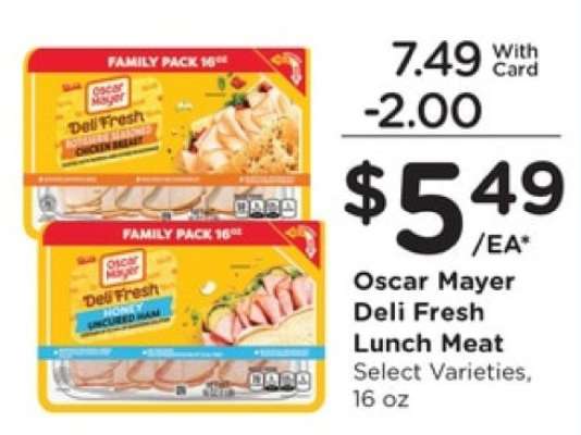 Oscar Mayer Deli Fresh Lunch Meat