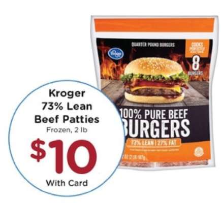 Kroger 73% Lean Beef Patties