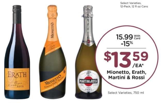 Mionetto, Erath, Martini & Rossi