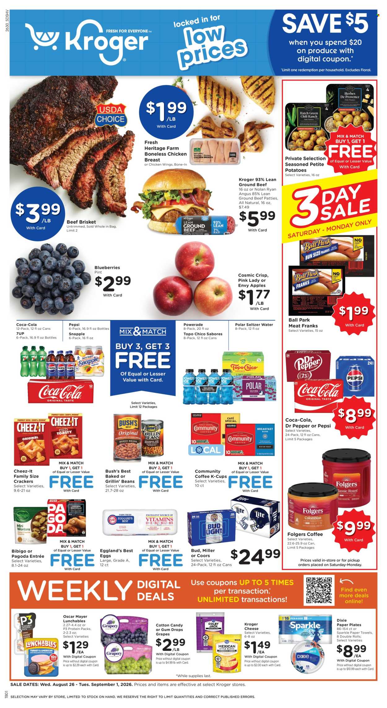 Kroger ad - 08/26/2026 - 09/01/2026. Page 1