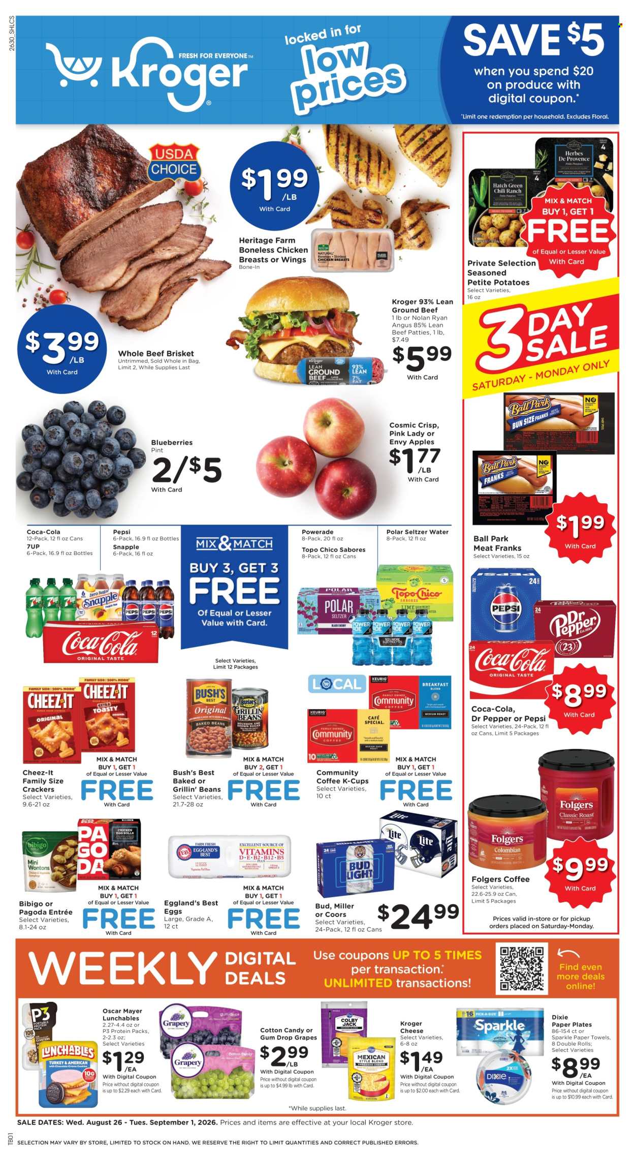 Kroger ad - 08/26/2026 - 09/01/2026. Page 1