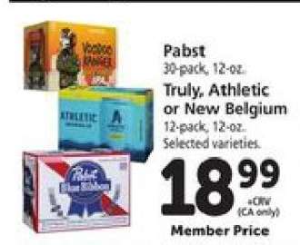 Pabst, Truly, Athletic or New Belgium