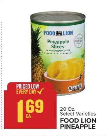FOOD LION PINEAPPLE