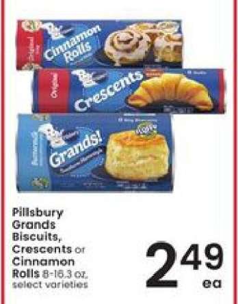 Pillsbury Grands Biscuits, Crescents or Cinnamon Rolls