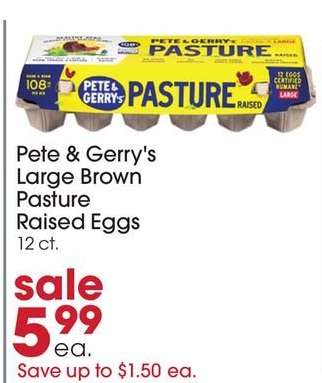 Pete & Gerry's Large Brown Pasture Raised Eggs