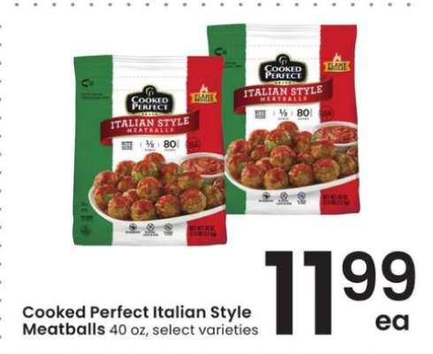Cooked Perfect Italian Style Meatballs