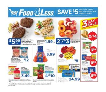 Food 4 Less Flyer - 08/26/2026 - 09/01/2026.