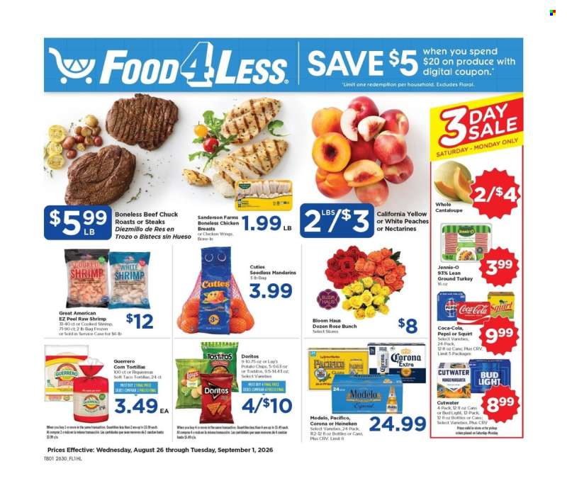 Food 4 Less Flyer - 08/26/2026 - 09/01/2026.