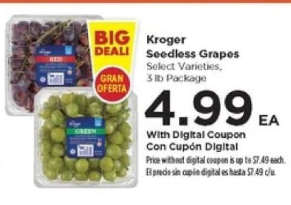 Kroger Seedless Grapes